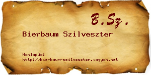 Bierbaum Szilveszter névjegykártya