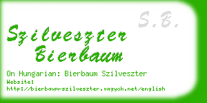szilveszter bierbaum business card